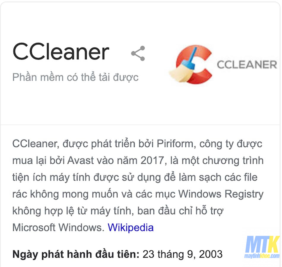 Download CCleaner: Vua phần mềm dọn rác máy tính